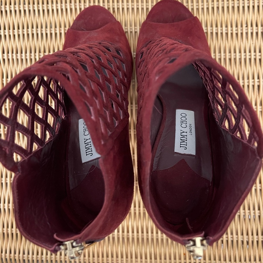 Authentic Jimmy Choo wine red high heels - Picture 5 of 7